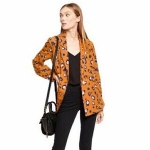 3.1 PHILLIP LIM x Target I S Leopard Print Blazer Suit Jacket I Burnt Orange